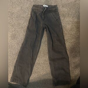 abercrombie kids Black wide-Leg jeans 7/8 LONG